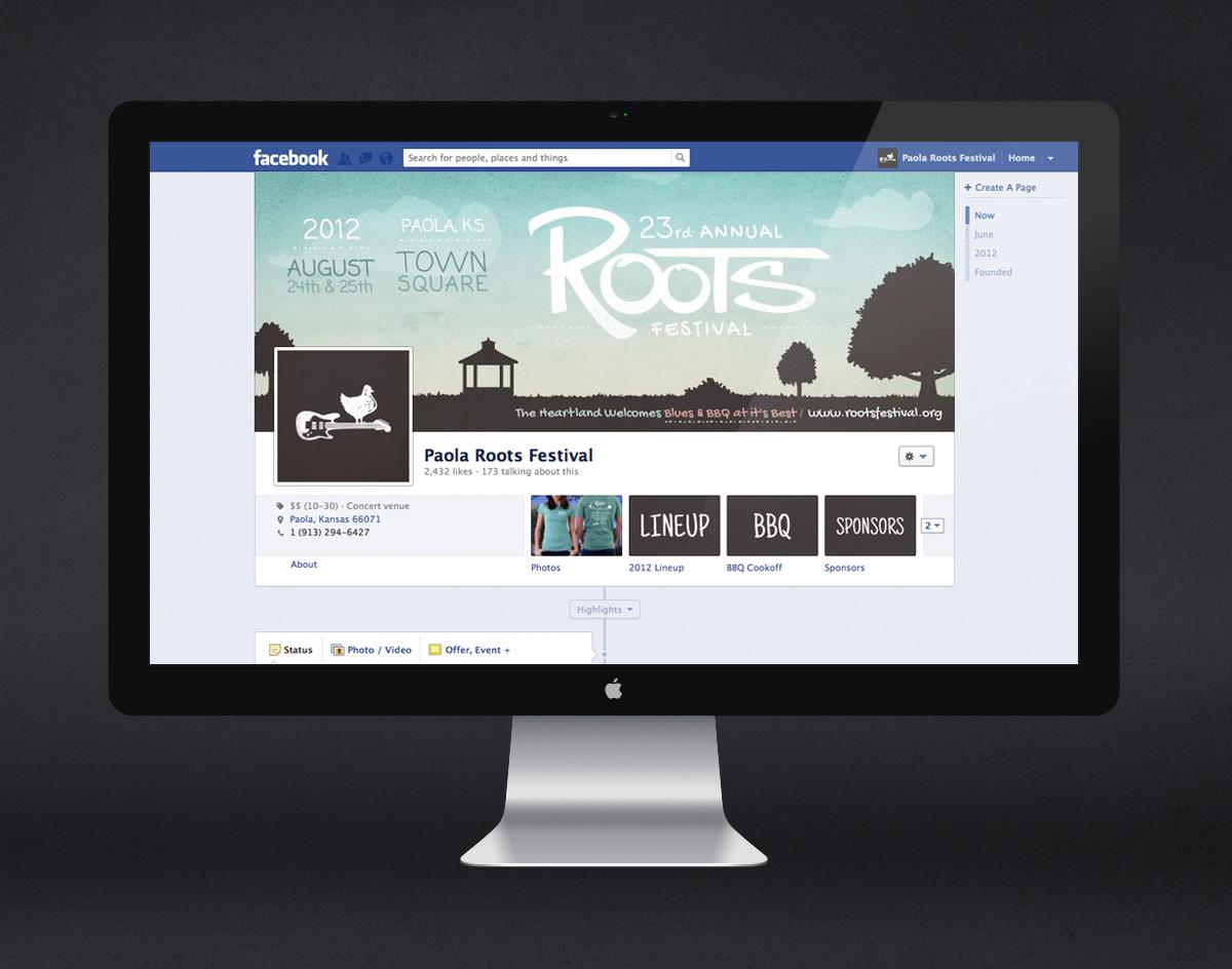 2012 Roots Festival, Facebook Branding